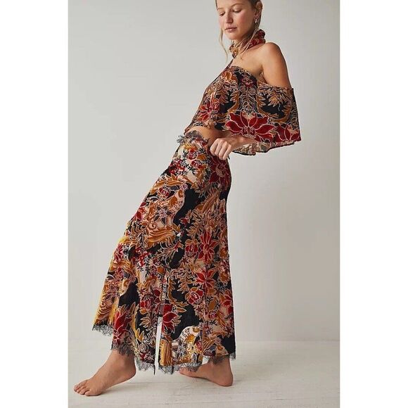 NWT FREE PEOPLE Sz M BALI WILDEST DREAM HALF SLIP MIDI SKIRT - Picture 2 of 4